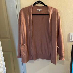 Dusty-rose colored cardigan- Madewell